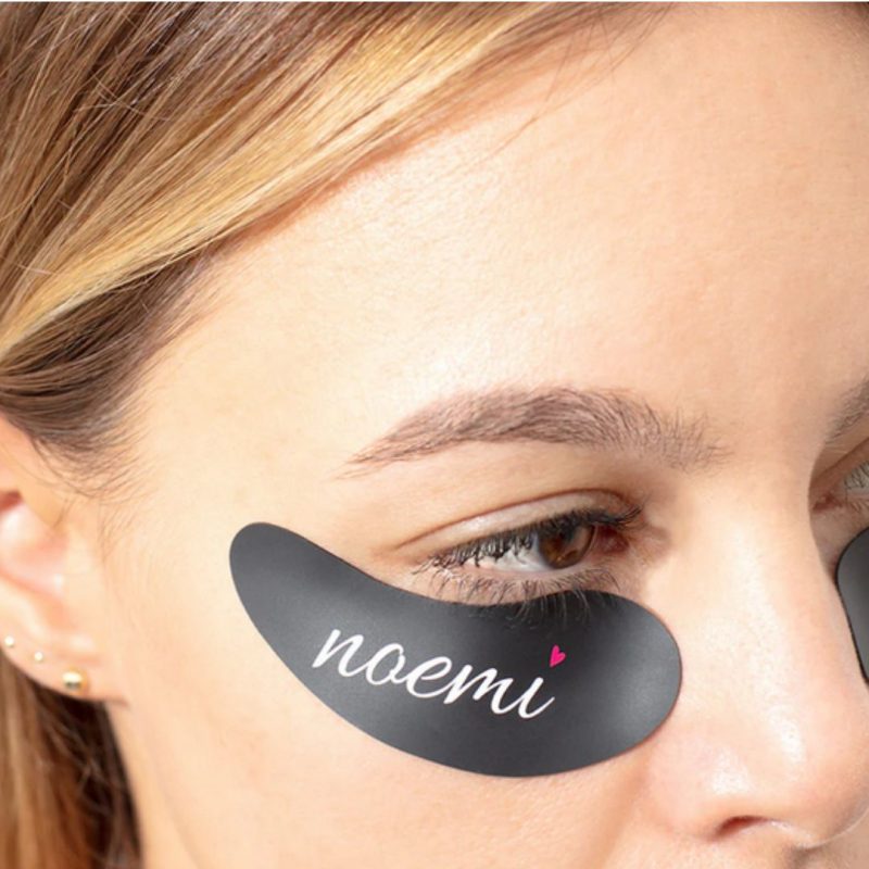 Patch silicone yeux reutilisable Noemi noirs avec logo