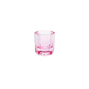 godet en verre rose